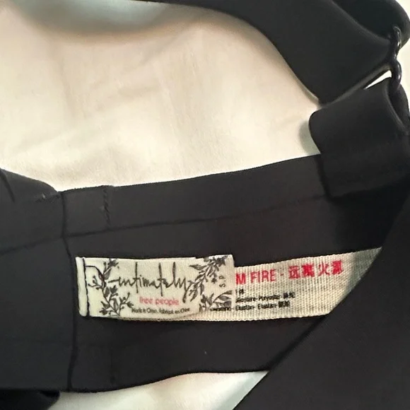 Free People Erin Scuba bralette S Black - Picture 3 of 8
